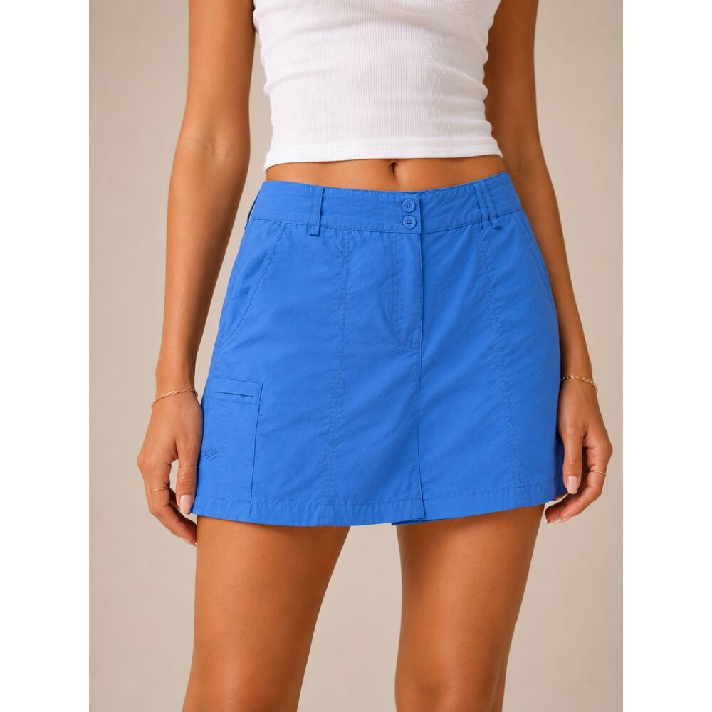West Marine Skort Large Blue Nylon Fishing Hiking Golf Outdoor Skirt Shorts